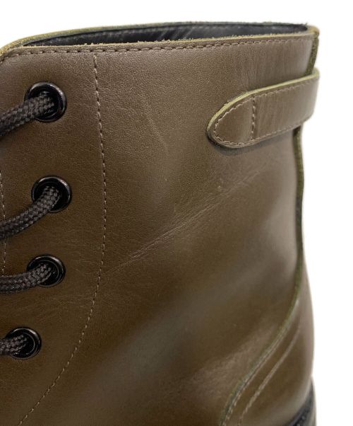 CELINE（セリーヌ）CELINE (セリーヌ) 22AW バルキー レースアップブーツ スタッズ付きアウトソール / シャイニーブル ブラウン サイズ:42の古着・服飾アイテム