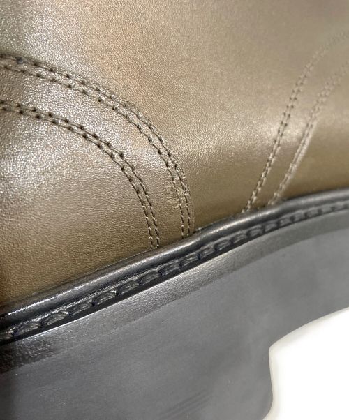 CELINE（セリーヌ）CELINE (セリーヌ) 22AW バルキー レースアップブーツ スタッズ付きアウトソール / シャイニーブル ブラウン サイズ:42の古着・服飾アイテム