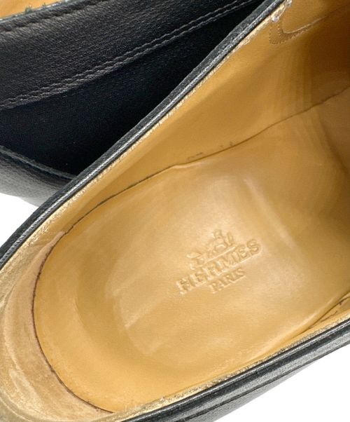 HERMES（エルメス）HERMES (エルメス) ドゥブルHダービーシューズ ブラック サイズ:42の古着・服飾アイテム