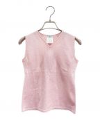 CHANELシャネル）の古着「Coco Mark Logo Tank Top」｜ライトピンク