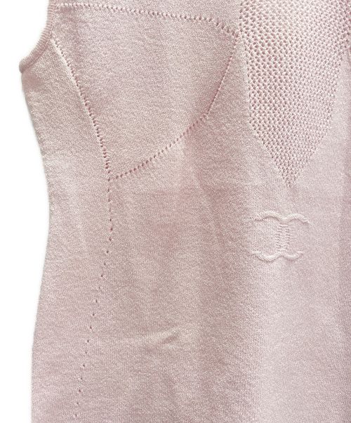 CHANEL（シャネル）CHANEL (シャネル) Coco Mark Logo Tank Top ライトピンク サイズ:36の古着・服飾アイテム