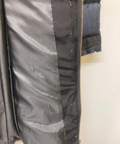 LANVIN en Bleu（ランバンオンブルー）LANVIN en Bleu (ランバンオンブルー) ヘリンボンダウンコート ネイビー サイズ:38の古着・服飾アイテム