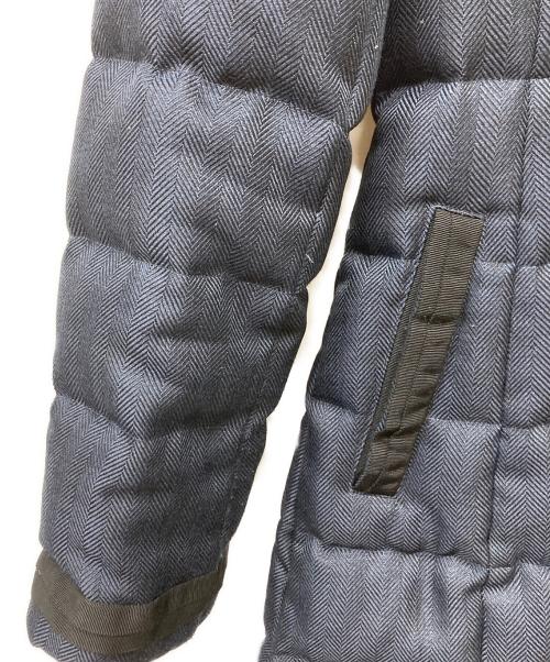 LANVIN en Bleu（ランバンオンブルー）LANVIN en Bleu (ランバンオンブルー) ヘリンボンダウンコート ネイビー サイズ:38の古着・服飾アイテム