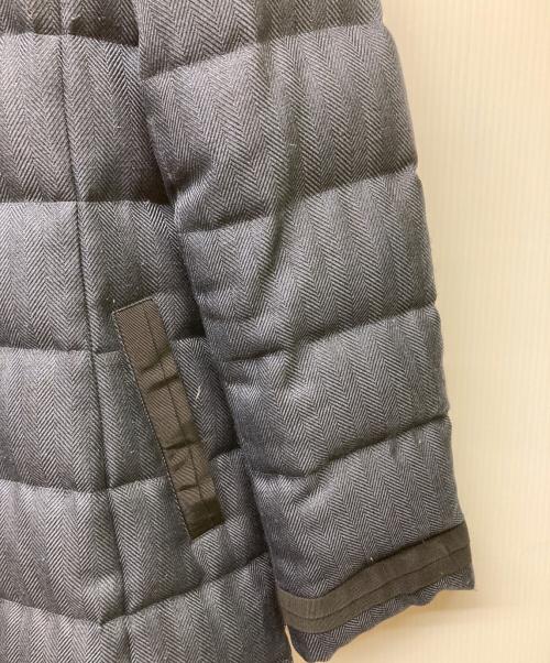 LANVIN en Bleu（ランバンオンブルー）LANVIN en Bleu (ランバンオンブルー) ヘリンボンダウンコート ネイビー サイズ:38の古着・服飾アイテム