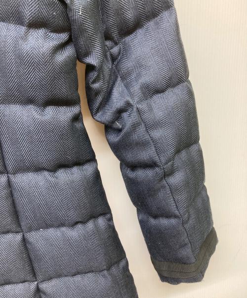 LANVIN en Bleu（ランバンオンブルー）LANVIN en Bleu (ランバンオンブルー) ヘリンボンダウンコート ネイビー サイズ:38の古着・服飾アイテム