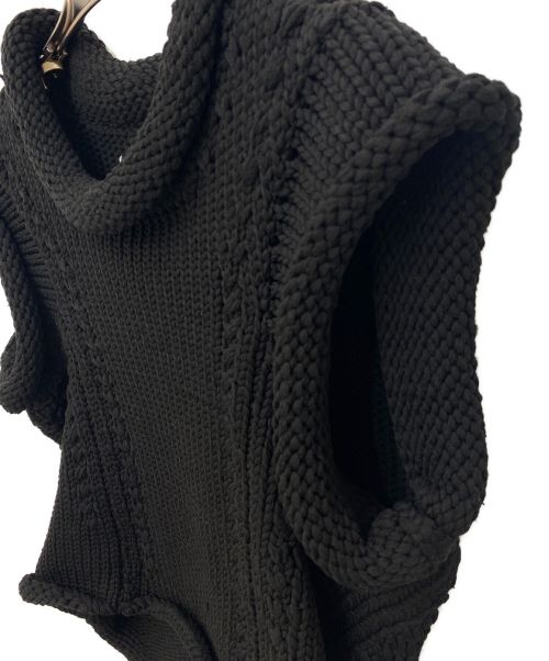 Maison Margiela（メゾンマルジェラ）Maison Margiela (メゾンマルジェラ) テクニカルヤーンニット ブラック サイズ:Sの古着・服飾アイテム