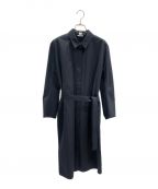 HERMESエルメス）の古着「ベルトシャツワンピース」｜ネイビー