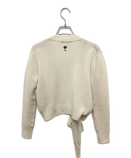 Christian Dior（クリスチャン ディオール）Christian Dior (クリスチャン ディオール) カシミアラップカーディガン ホワイト サイズ:44の古着・服飾アイテム