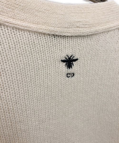 Christian Dior（クリスチャン ディオール）Christian Dior (クリスチャン ディオール) カシミアラップカーディガン ホワイト サイズ:44の古着・服飾アイテム