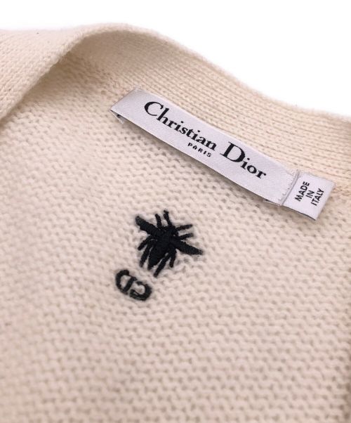 Christian Dior（クリスチャン ディオール）Christian Dior (クリスチャン ディオール) カシミアラップカーディガン ホワイト サイズ:44の古着・服飾アイテム