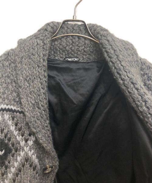 TOM FORD（トムフォード）TOM FORD (トムフォード) ニットジャケット グレー サイズ:Mの古着・服飾アイテム