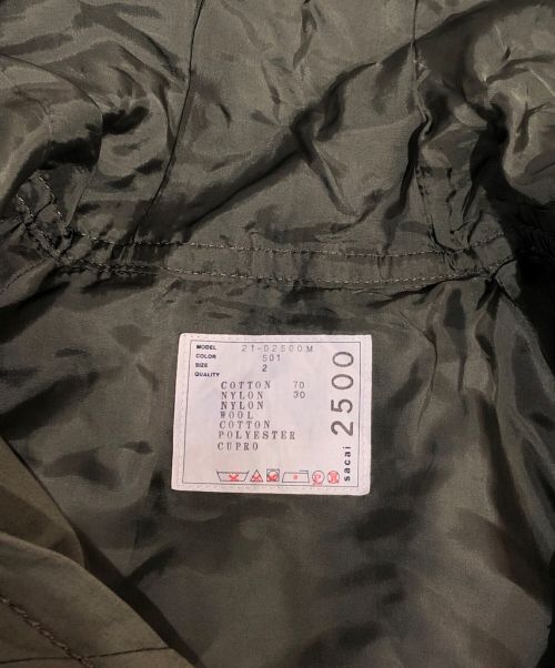 sacai（サカイ）sacai (サカイ) OXFORD COAT オリーブ サイズ:2の古着・服飾アイテム
