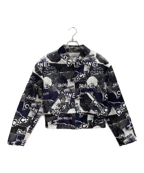 CHANEL（シャネル）CHANEL (シャネル) ボンバージャケット ネイビー サイズ:36の古着・服飾アイテム
