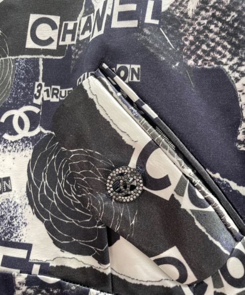 CHANEL（シャネル）CHANEL (シャネル) ボンバージャケット ネイビー サイズ:36の古着・服飾アイテム