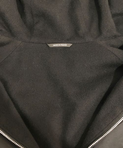 HERMES（エルメス）HERMES (エルメス) ニット切替ジップパーカー ブラック サイズ:48の古着・服飾アイテム