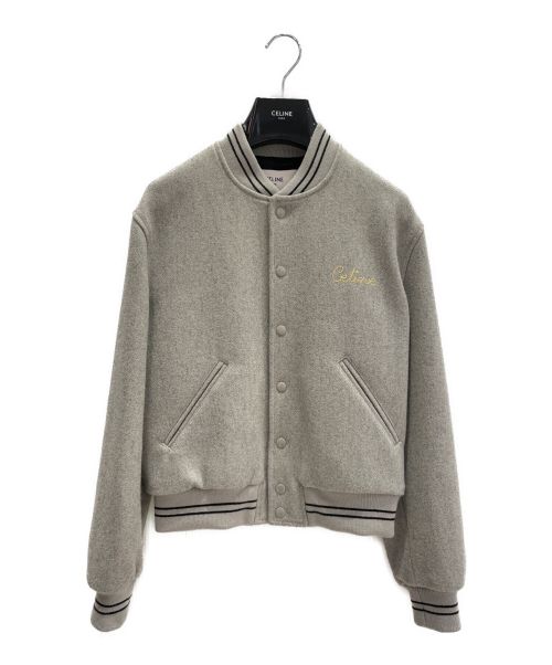 CELINE（セリーヌ）CELINE (セリーヌ) エンブロイダリーテディジャケット グレー サイズ:38の古着・服飾アイテム