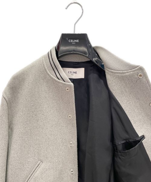 CELINE（セリーヌ）CELINE (セリーヌ) エンブロイダリーテディジャケット グレー サイズ:38の古着・服飾アイテム