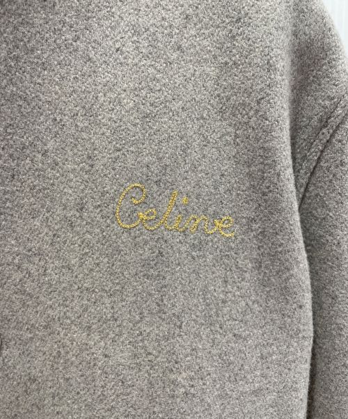 CELINE（セリーヌ）CELINE (セリーヌ) エンブロイダリーテディジャケット グレー サイズ:38の古着・服飾アイテム