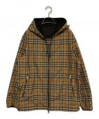 BURBERRYバーバリー）の古着「リバーシブルヴィンテージチェックフーデッドジャケット」｜ブラック