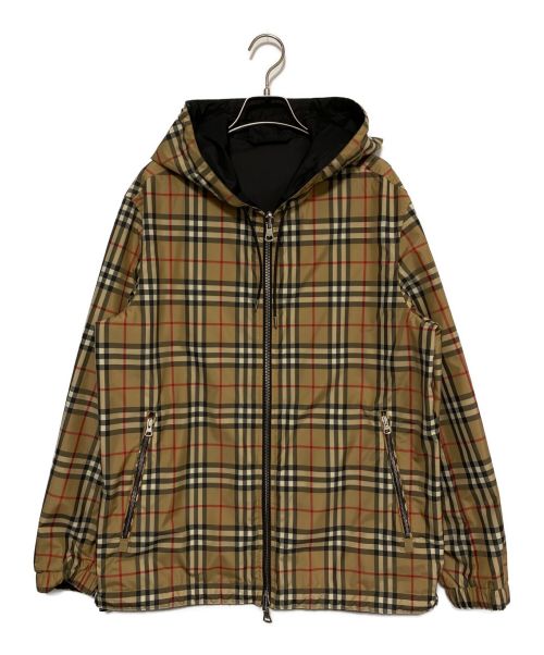 BURBERRY（バーバリー）BURBERRY (バーバリー) リバーシブルヴィンテージチェックフーデッドジャケット ブラック サイズ:Sの古着・服飾アイテム