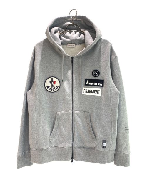 MONCLER（モンクレール）MONCLER (モンクレール) FRAGMENT DESIGN (フラグメント デザイン) MAGILA JIP HOODIE グレー サイズ:Lの古着・服飾アイテム