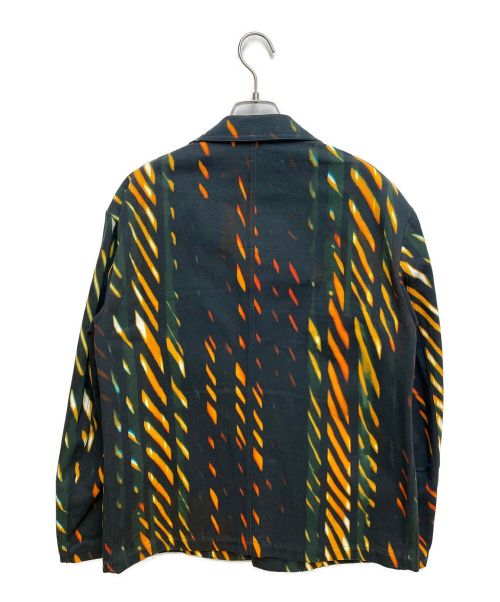 DRIES VAN NOTEN（ドリスヴァンノッテン）DRIES VAN NOTEN (ドリスヴァンノッテン) ×Len Lye(レンライ) テーラードジャケット ブラック×グリーン サイズ:48の古着・服飾アイテム
