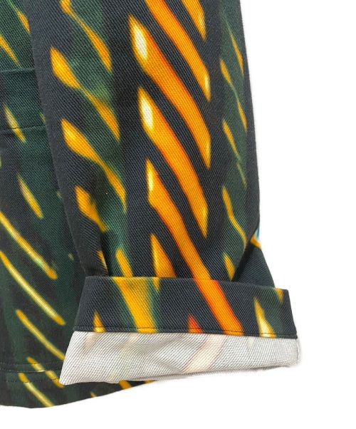 DRIES VAN NOTEN（ドリスヴァンノッテン）DRIES VAN NOTEN (ドリスヴァンノッテン) ×Len Lye(レンライ) テーラードジャケット ブラック×グリーン サイズ:48の古着・服飾アイテム