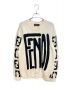 FENDI（フェンディ）の古着「ビッグロゴクルーネックニット」｜オフホワイト