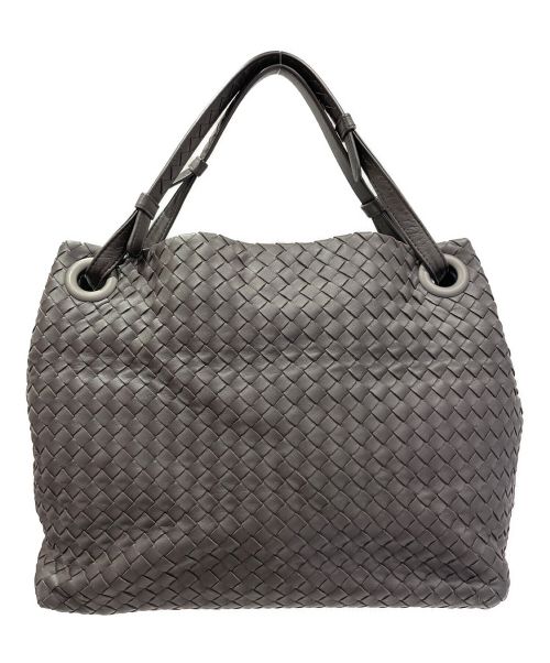 BOTTEGA VENETA（ボッテガベネタ）BOTTEGA VENETA (ボッテガベネタ) イントレチャートトートバッグ ブラウン サイズ:-の古着・服飾アイテム