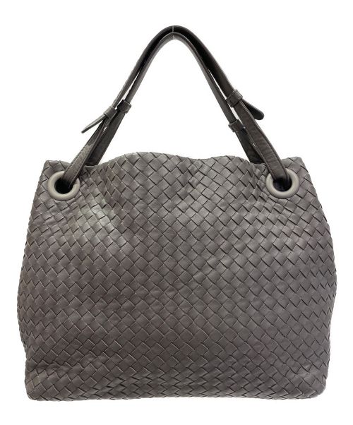 BOTTEGA VENETA（ボッテガベネタ）BOTTEGA VENETA (ボッテガベネタ) イントレチャートトートバッグ ブラウン サイズ:-の古着・服飾アイテム
