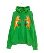 GUCCIグッチ）の古着「TIGER PRINTED LOGO SWEATSHIRT」｜グリーン
