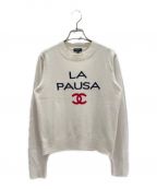 CHANELシャネル）の古着「LAPAUSAプルオーバーニット」｜ホワイト