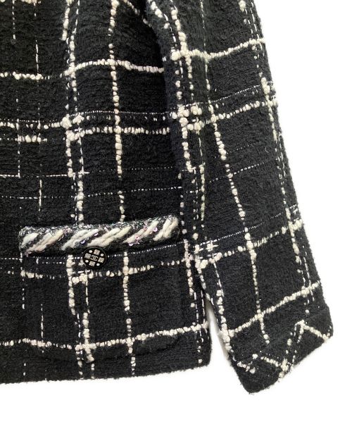 CHANEL（シャネル）CHANEL (シャネル) ツイードブラウス ブラック サイズ:34の古着・服飾アイテム