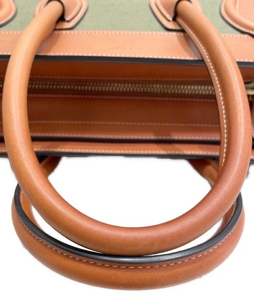 CELINE（セリーヌ）CELINE (セリーヌ) ラゲージマイクロショッパートートバッグ オリーブ×ブラウン サイズ:マイクロショッパーの古着・服飾アイテム
