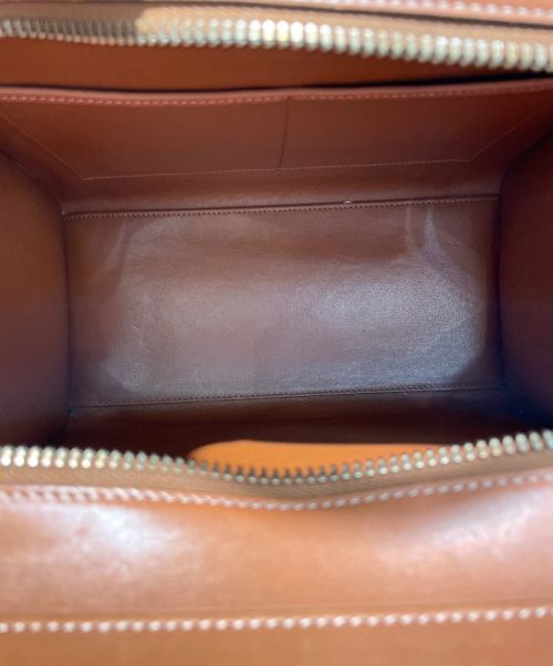 CELINE（セリーヌ）CELINE (セリーヌ) ラゲージマイクロショッパートートバッグ オリーブ×ブラウン サイズ:マイクロショッパーの古着・服飾アイテム