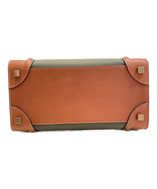 CELINE（セリーヌ）CELINE (セリーヌ) ラゲージマイクロショッパートートバッグ オリーブ×ブラウン サイズ:マイクロショッパーの古着・服飾アイテム