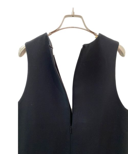 ENFOLD（エンフォルド）ENFOLD (エンフォルド) コットンダブルクロスミニマルサロペット ブラック サイズ:38の古着・服飾アイテム