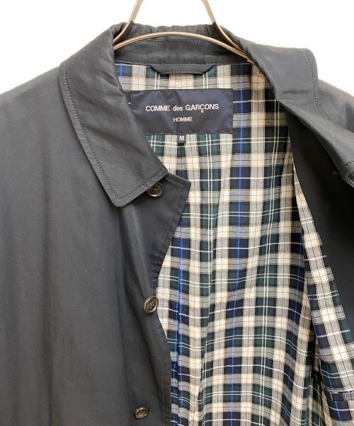 COMME des GARCONS HOMME（コムデギャルソン オム）COMME des GARCONS HOMME (コムデギャルソン オム) コットンステンカラーコート ネイビー サイズ:Mの古着・服飾アイテム