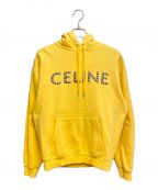 CELINEセリーヌ）の古着「スタッズ付 ルーズフーディ」｜イエロー