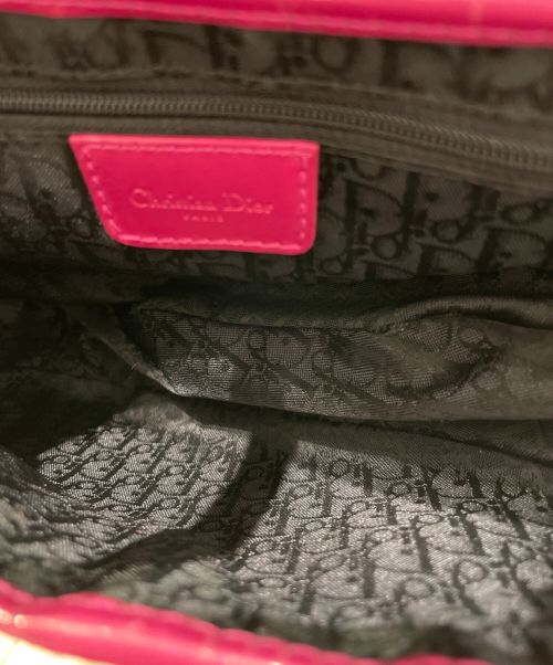 Christian Dior（クリスチャン ディオール）Christian Dior (クリスチャン ディオール) サドルバッグ ピンク×ホワイトの古着・服飾アイテム