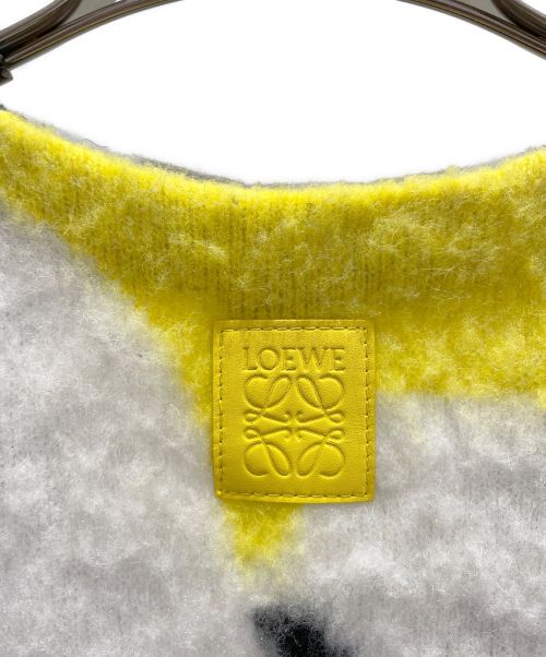 LOEWE（ロエベ）LOEWE (ロエベ) ウールインターシャカーディガン ブラック サイズ:Mの古着・服飾アイテム