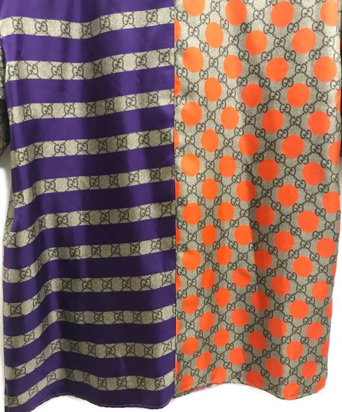 GUCCI（グッチ）GUCCI (グッチ) ZAIDF GEOMETRIC GG PRINT BOWLING Shirt ベージュ サイズ:44の古着・服飾アイテム