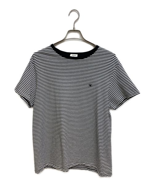 CELINE（セリーヌ）CELINE (セリーヌ) トリオンフ ボーダーTシャツ ブラック×ホワイト サイズ:Mの古着・服飾アイテム
