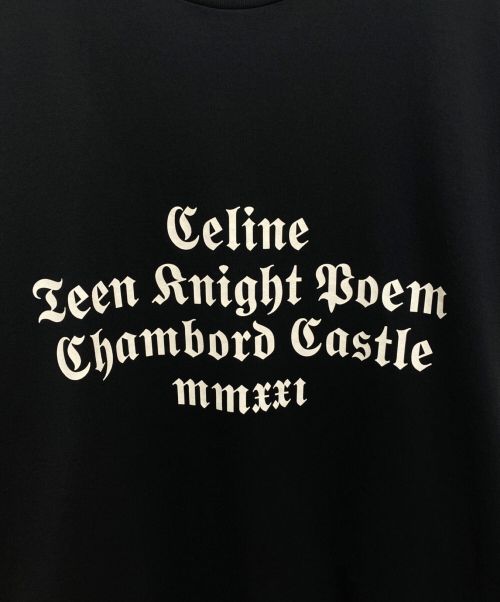 CELINE（セリーヌ）CELINE (セリーヌ) 21AW シャンボール ルーズプリントTシャツ ブラック サイズ:Mの古着・服飾アイテム