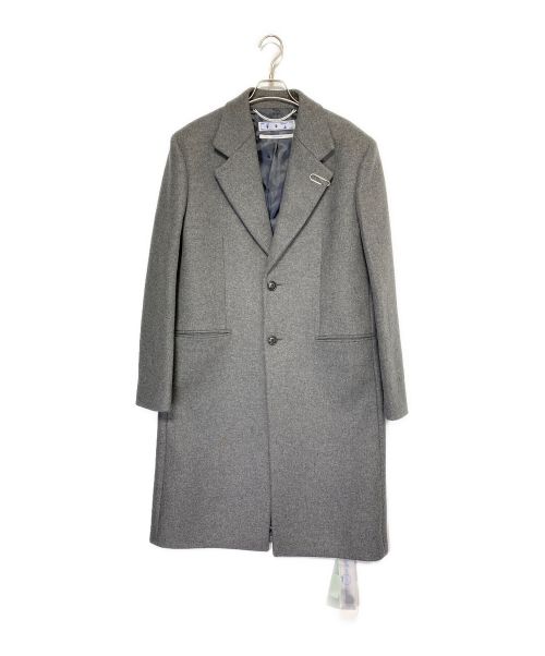 OFFWHITE（オフホワイト）OFFWHITE (オフホワイト) BASIC LONG COAT グレー サイズ:46の古着・服飾アイテム