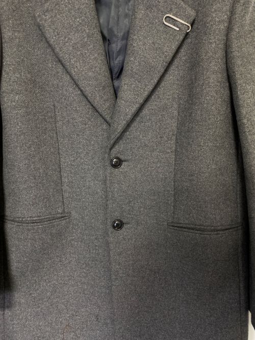 OFFWHITE（オフホワイト）OFFWHITE (オフホワイト) BASIC LONG COAT グレー サイズ:46の古着・服飾アイテム