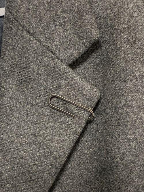 OFFWHITE（オフホワイト）OFFWHITE (オフホワイト) BASIC LONG COAT グレー サイズ:46の古着・服飾アイテム