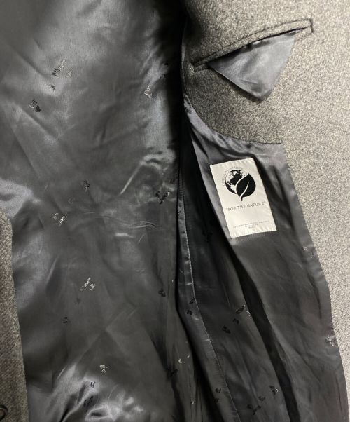 OFFWHITE（オフホワイト）OFFWHITE (オフホワイト) BASIC LONG COAT グレー サイズ:46の古着・服飾アイテム
