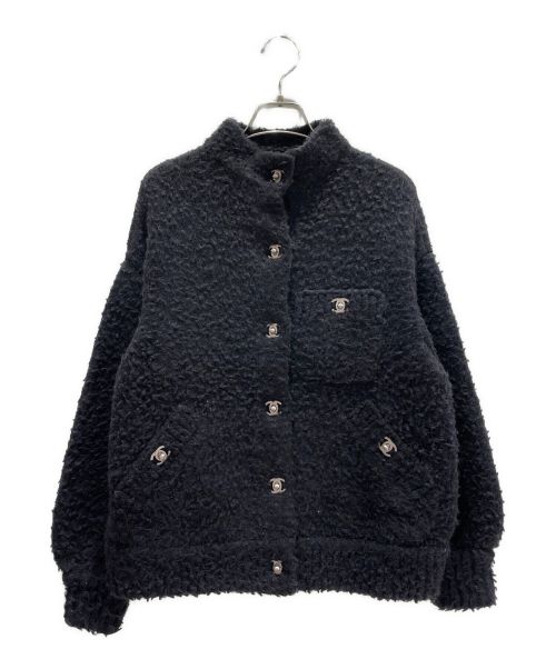 CHANEL（シャネル）CHANEL (シャネル) ココマークニットカーディガン ブラック サイズ:36の古着・服飾アイテム