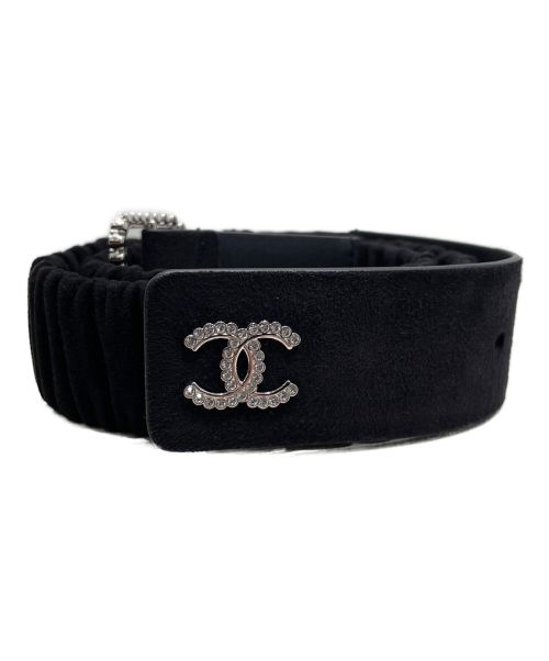 CHANEL（シャネル）CHANEL (シャネル) ココマークレザーベルト ブラック サイズ:85/34の古着・服飾アイテム